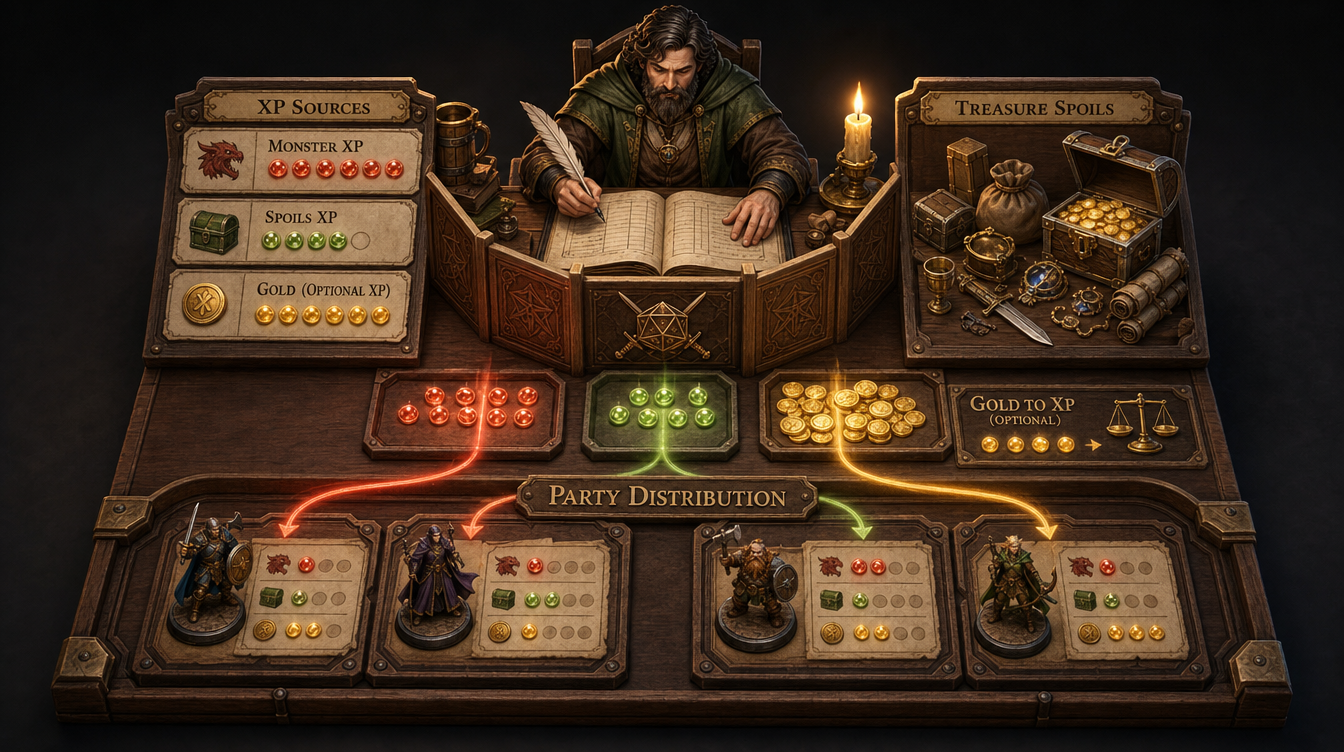 Gold & XP reward and progression tracking tools